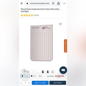 Brand New Factory Sealed Plaud Note AI Voice Recorder in Starlight